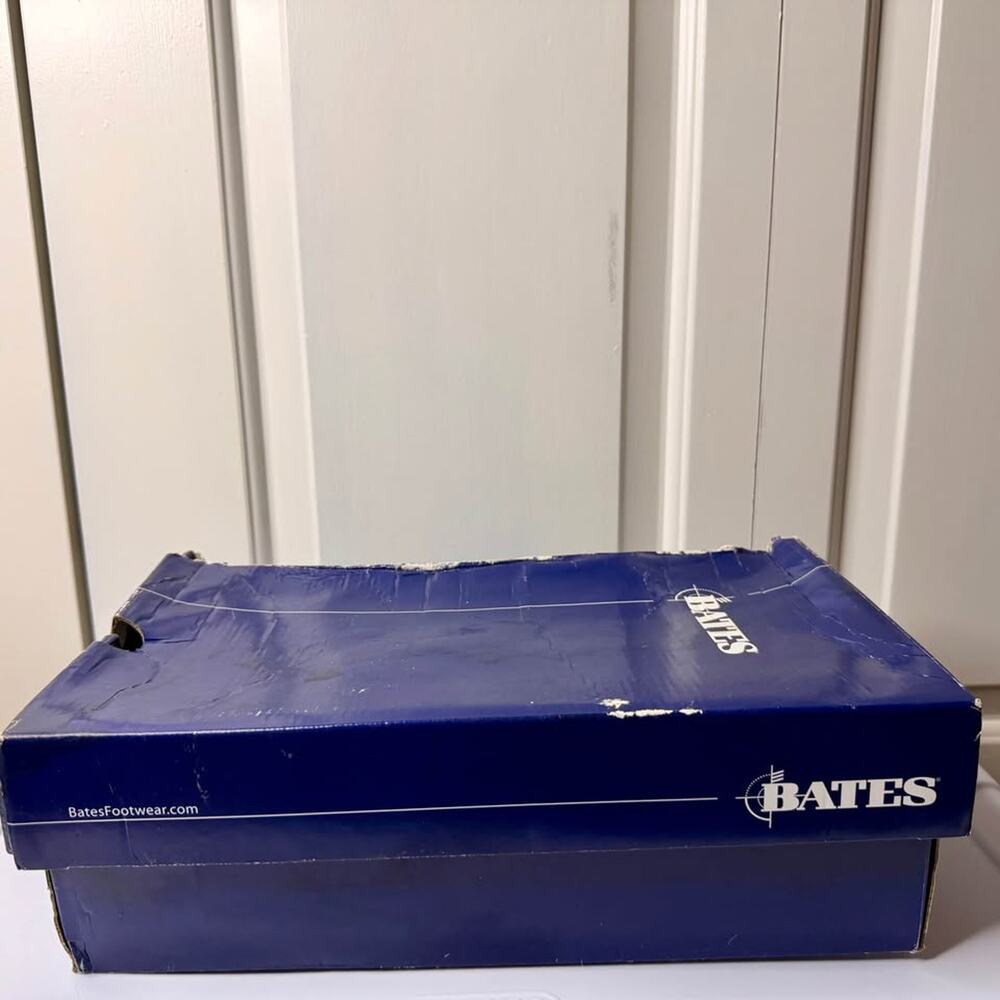 Bates White Leather Uniform Shoes Men's Size 10.5 3E Wide Like New w/ Box